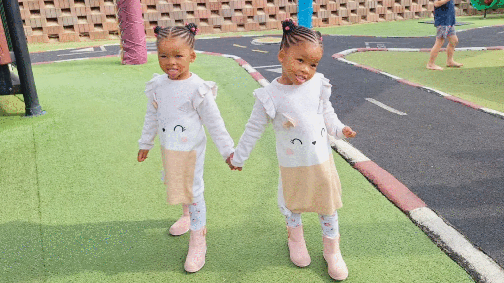 Little girl with braids styled at Malza Kiddies Hair Salon in Soweto